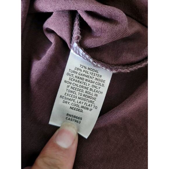 Halogen Exposed Seams Sleeveless Knit Dress Burgundy Fudge Medium NWT - Picture 10 of 10